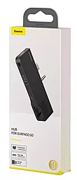USB Type-C хаб (концентратор) Baseus Multifunctional HUB Surface Go Black (CAHUB-FG01) - миниатюра 4