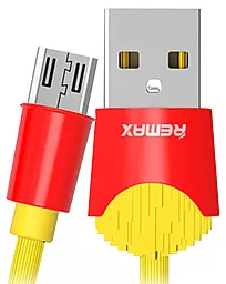 Кабель USB Remax Chips micro USB Cable Red/Yellow (RC-114m)