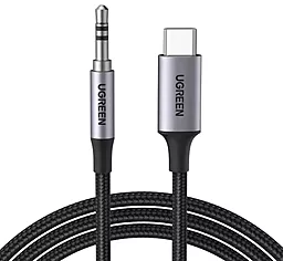 Аудіо кабель Ugreen CM450 Aux mini Jack 3.5 mm - USB Type-C M/M Cable 1 м black (20192)