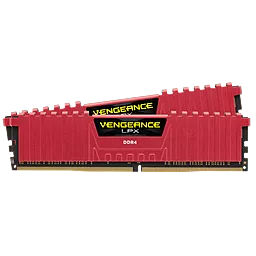 Оперативная память Corsair DIMM 16Gb KIT(2x8Gb) DDR4 PC3200 Vengeance LPX Red (CMK16GX4M2B3200C16R)