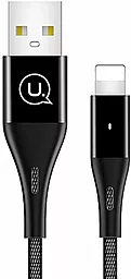 Кабель USB Usams U4 1.2M Lightning Cable Black (US-SJ208)