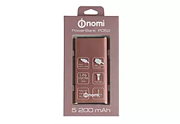 Повербанк Nomi p052 5200 mAh Brown - миниатюра 4