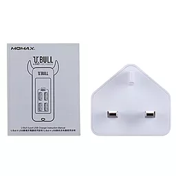 Сетевое зарядное устройство Momax U.Bull 25w 4xUSB-A ports charger white (UM4GSAW) - миниатюра 8