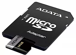 Карта памяти ADATA microSDHC 16GB Class 10 UHS-I U3 + SD-адаптер (AUSDH16GUI3CL10-R) - миниатюра 2