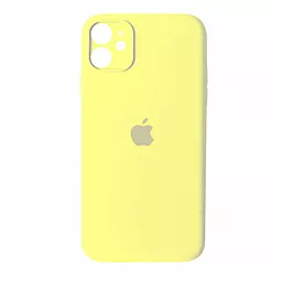 Чехол Silicone Case Full Camera Square для Apple iPhone 11 Mellow yellow