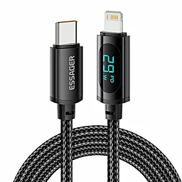 Кабель USB PD Essager 29w 2m USB Type-C - Lightning cable black (EXCTL-XYA01-P)