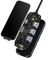 Мультипортовый USB Type-C хаб Baseus AcmeJoy 6-in-1 black (WKJZ010313) - миниатюра 7
