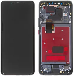 Дисплей Huawei Mate 20 Pro (с датчиком Touch ID) (LYA-L09, LYA-L29, LYA-AL00, LYA-AL10, LYA-TL00, LYA-L0C) с тачскрином и рамкой, оригинал, Black