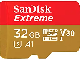 Карта памяти SanDisk microSDHC 32GB Extreme Class 10 UHS-I U3 V30 A1 (SDSQXAF-032G-GN6GN)