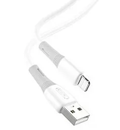 Кабель USB XO NB225 Silicone Two-Color 2.4A Lightning Cable White