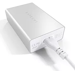 Сетевое зарядное устройство Satechi USB-C 40W Travel Charger Silver (ST-ACCAS) - миниатюра 3