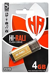 Флешка Hi-Rali 4 GB Stark Series Gold (HI-4GBSTGD) - миниатюра 2