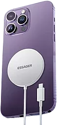 Беспроводное (индукционное) зарядное устройство Essager Wind 15w 2-in-1 cireless charger white (EWXCX-CF02-Z) - миниатюра 3