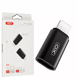 Адаптер-переходник XO NB130 M-F Lightning - micro USB Black - миниатюра 3