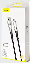 Кабель USB Baseus Waterdrop 20W 4A 0.5M micro USB Cable Black (CAMRD-A01) - миниатюра 4