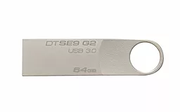 Флешка Kingston DTSE9 G2 64GB USB 3.0 (DTSE9G2/64GB) Metal Silver - мініатюра 2