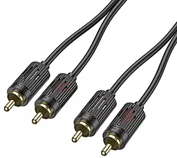 Аудио кабель Hoco UPA29 2хRCA M/M 1 м cable black