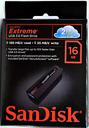 Флешка SanDisk 16Gb Extreme USB3.0 (SDCZ80-016G-X46) Black - миниатюра 3