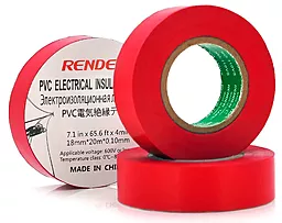 Изолента Render 0.1 мм х 18 мм x 20 м красная - миниатюра 2