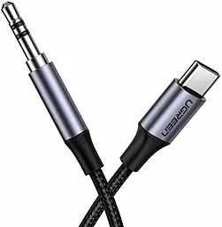 Аудіо кабель Ugreen AV143 Aux mini Jack 3.5 mm - USB Type-C M/M Cable 1 м gray