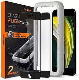 Защитное стекло Spigen Align Master Apple iPhone 7, iPhone 8, iPhone SE 2020 Black (AGL01302)