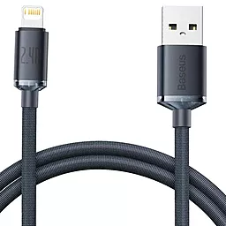 USB Кабель Baseus Crystal Shine Series 2.4A 1.2M Lightning Cable Black (CAJY000001)
