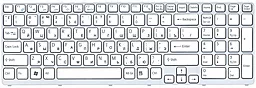 Клавіатура для ноутбуку Sony Vaio SVE17 з рамкою White - мініатюра 2