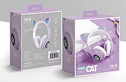 Беспроводные наушники котики с ушками CAT STN-28 Purple - миниатюра 4