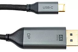 Видеокабель CABLETIME USB Type-C - DisplayPort v1.2 4k 60hz 1m black (CC20H) - миниатюра 4
