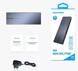 Видео сплиттер Vention HDMI 1x8 v1.4 4k 30hz black (AKQB0-EU) - миниатюра 8