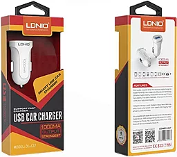 Автомобильное зарядное устройство LDNio Car charger 5W 1A USB-A White (DL-C17) - миниатюра 4