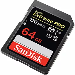 Карта памяти SanDisk SDXC 64GB Extreme Pro Class 10 UHS-I U3 V30 (SDSDXXY-064G-GN4IN) - миниатюра 3