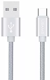 Кабель USB Usams U-Knit US-SJ030 USB Type-C Cable  Silver