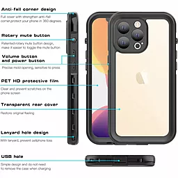 Чехол Shellbox DOT Waterproof Case для iPhone 13 Pro Black - миниатюра 3