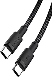 USB PD Кабель XO NB-Q199 20V 5A 1.5M USB Type-C - Type-C Cable Black