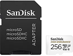 Карта памяти SanDisk High Endurance 256GB microSDXC Class 10 V30 UHS-1 U3 + адаптер SD (SDSQQNR-256G-GN6IA)