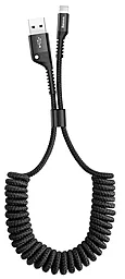 USB Кабель Baseus Fish Eye Spring Lightning Cable Black (CALSR-01)