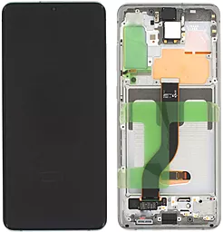 Дисплей Samsung Galaxy S20 Plus G985, S20 Plus 5G G986 с тачскрином и рамкой, сервисный оригинал, White
