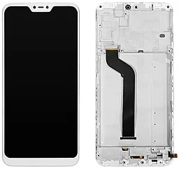 Дисплей Xiaomi Mi A2 Lite, Redmi 6 Pro (с датчиком приближения) с тачскрином и рамкой, оригинал, White