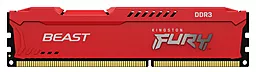 Оперативная память Kingston Fury 4 GB DDR3 1866 MHz Beast Red (KF318C10BR/4) - миниатюра 3