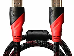 Видеокабель Grand-X HDMI-HDMI, 1.5м (HDN-1080P) красно-черный