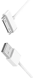 Кабель USB Hoco X23 Skilled 30 Pin Dock Cable White - миниатюра 4