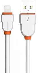 Кабель USB LDNio Lightning round 2.1A 2 м. White (LS02)