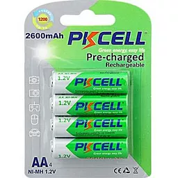 Акумулятор PKCELL Pre-charged AA / R6 2600mAh 4шт (PC/AA2600-4BA) 1.2 V