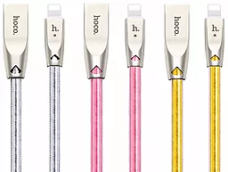 Кабель USB Hoco U9 Zinc Alloy Jelly Knitted Lightning Brainded Cable 1.2M Silver - миниатюра 4