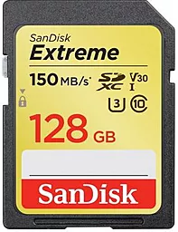 Карта памяти SanDisk SDXC 128GB Extreme Class 10 UHS-I U3 V30 (SDSDXV5-128G-GNCIN)