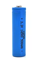 Аккумулятор ViPow 14500 Li-ion 3.2V (500 mAh) Blue IFR14500 TipTop 1шт