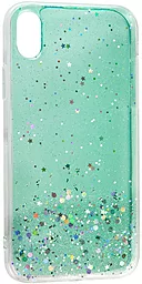 Чехол Epik Star Glitter Apple iPhone XR Clear/Mint