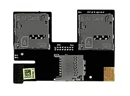 Шлейф HTC Desire 500 Dual с коннектором SIM-карты и карты памяти Original