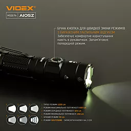 Фонарик Videx VLF-A105Z 1200Lm 5000K - миниатюра 13